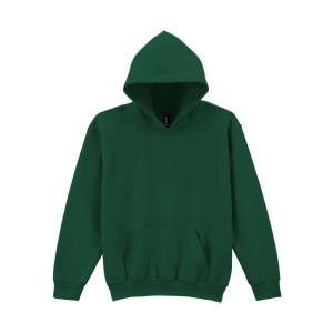 Gildan Heavy kapucnis gyerekpul�ver, Fan Dark Green