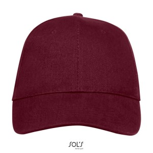 Sols Buffalo 6 paneles baseballsapka, Burgundy, U
